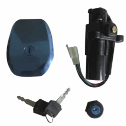 INTERRUPTOR ENCENDIDO CON LLAVE/TAPON GASOLINA/CERRADURA SET BAJAJ BOXER 150 (08-19) 12V